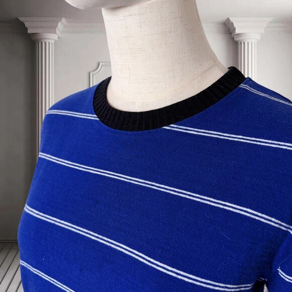 Women's Noir Contemporain Striped Long Sleeve Tee (Navy OS) - Picture 3 of 6